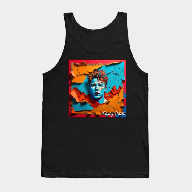 Corey Haim // Paper Art Tank Top by Otmr Draws